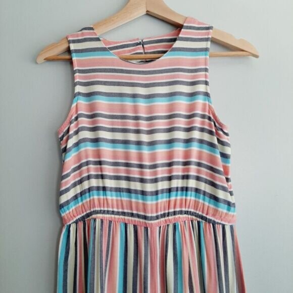 JOE FRESH | Jumpsuit Wide Leg Cropped Bottom Colorful Stripe Romper Kids Sz XL - Picture 3 of 16